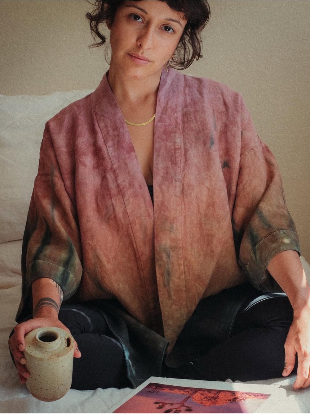 Katie Diamond Wolff Linen Kimono